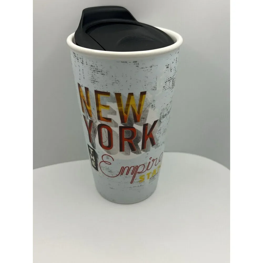 Starbucks New York The Empire State Ltd Edition Travel Tumbler Ceramic Mug W Lid
